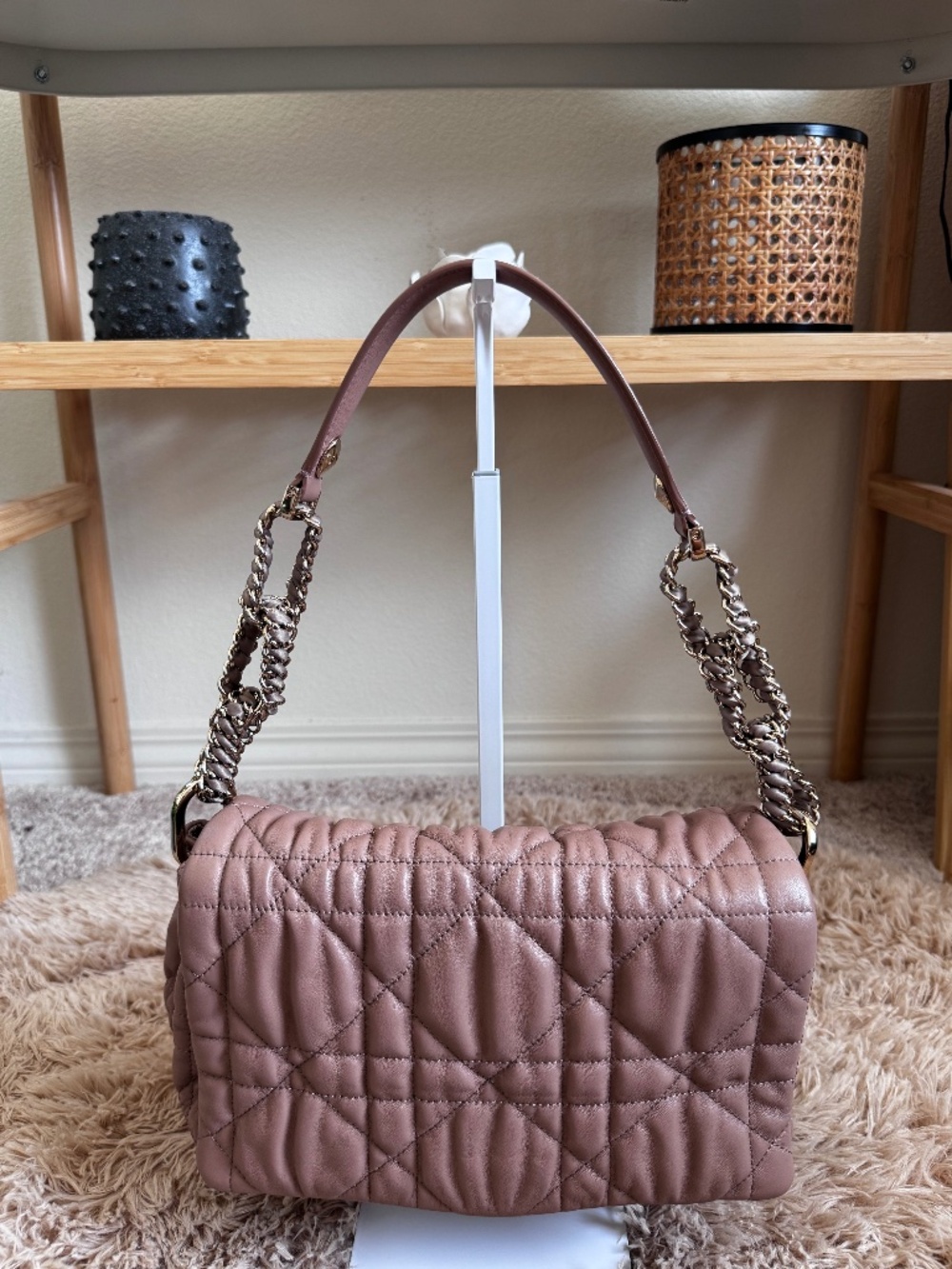 Dior Cannage Leather Shoulder Bag